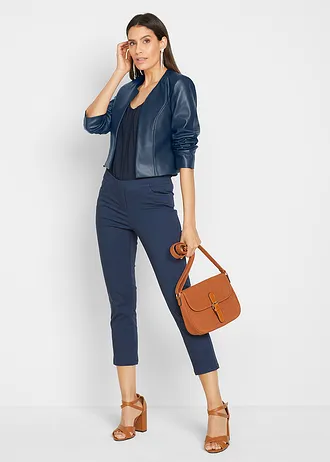 7/8 kalhoty bez zapínání, se strečem, barva: tmavě modrá