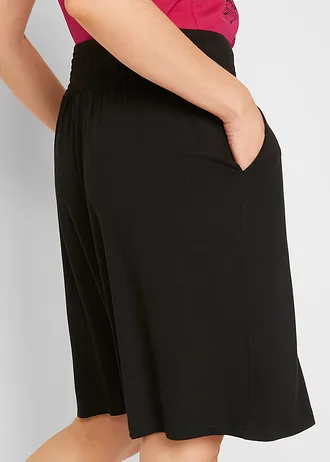 Bermude de jerse din amestec cu viscoză • negru • magazin bonprix