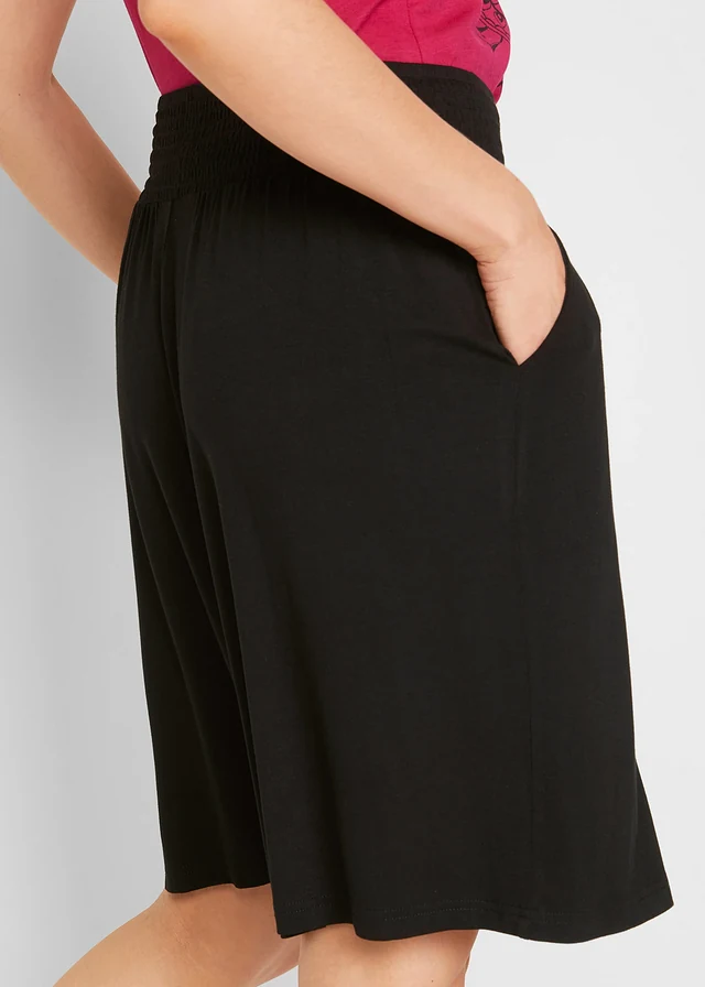 Bermude de jerse din amestec cu viscoză • negru • magazin bonprix