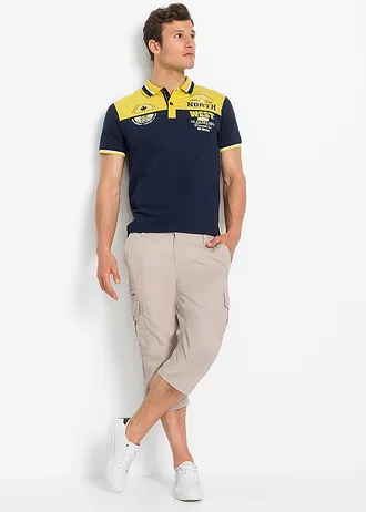 Lange cargo bermuda van katoen, regular fit • steengrijs • bonprix online shop