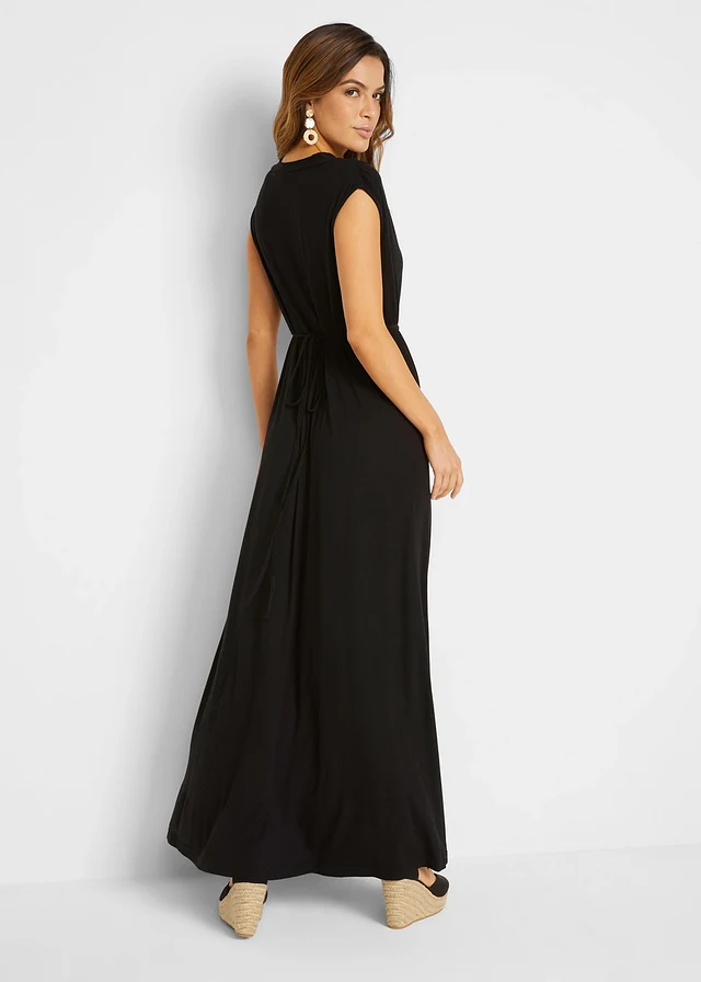 Robe longue en jersey viscose • noir • product-page.page-title-suffix