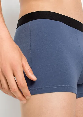 Bokszeralsó, szűk fazon, pamuttal (10 db-os csomag) • fekete+ingidó+palaszürke • bonprix áruház
