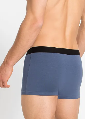 Strakke boxer met katoen (set van 10), Kleur: indigo/zwart/leisteengrijs