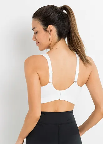 Sport bh, normale steun (set van 2) • antraciet+wit • bonprix online shop