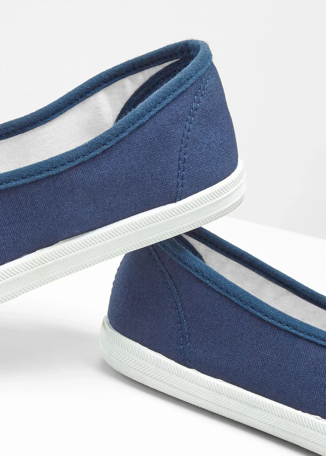 Ballerines à laçage décoratif, Couleur: bleu foncé