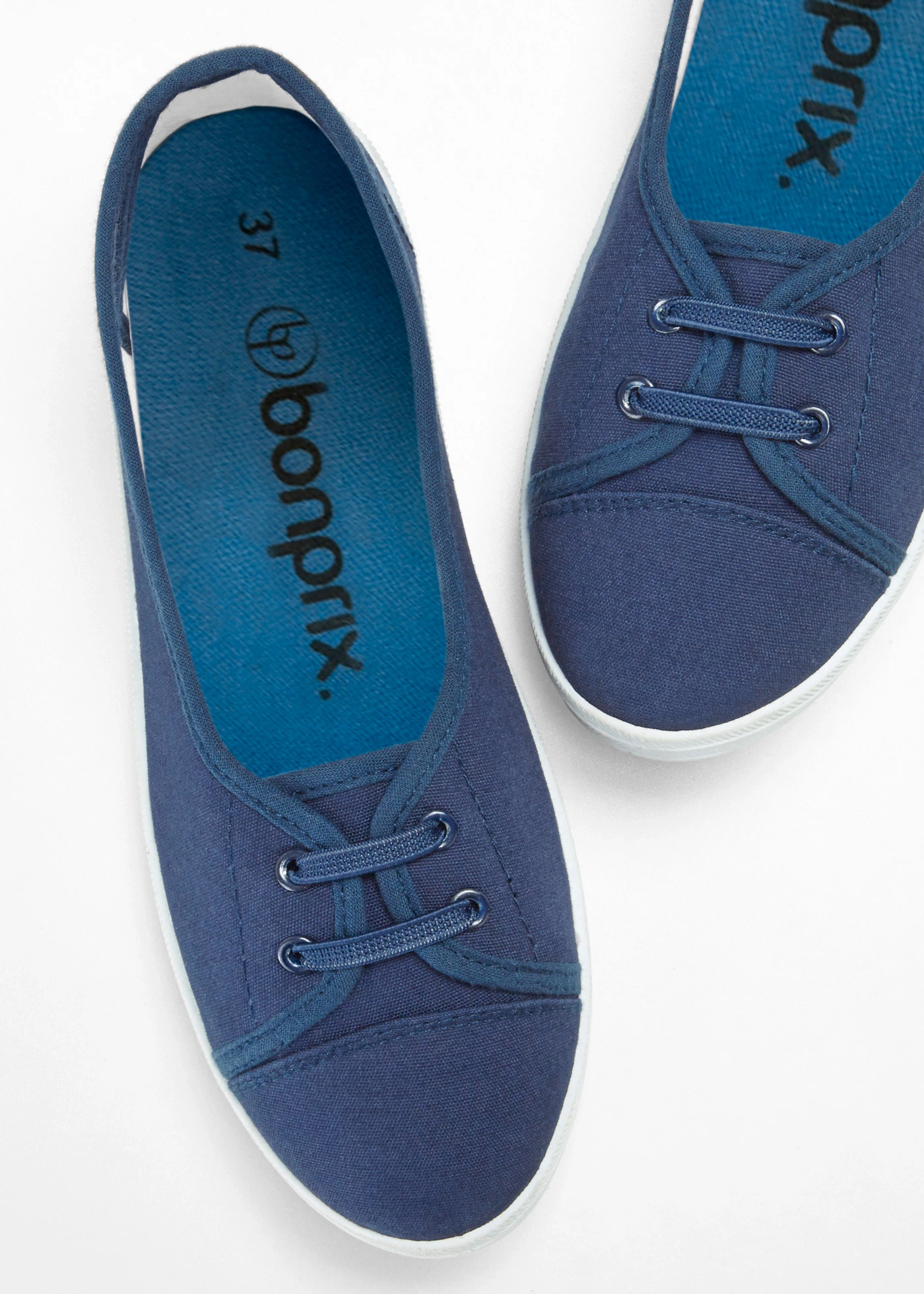 Ballerines à laçage décoratif • bleu foncé • Boutique bonprix