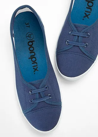 Ballerines à laçage décoratif • bleu foncé • Boutique bonprix