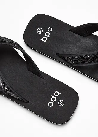 Žabky s flitry • černá • bonprix obchod