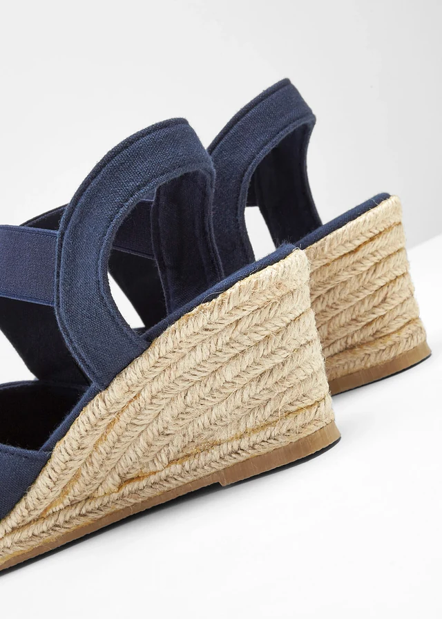 Sandales compensées à brides élastiques • bleu foncé • product-page.page-title-suffix