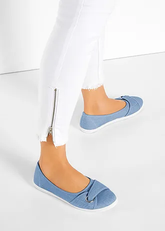 Ballerines en toile de coton • bleu jean • Boutique bonprix