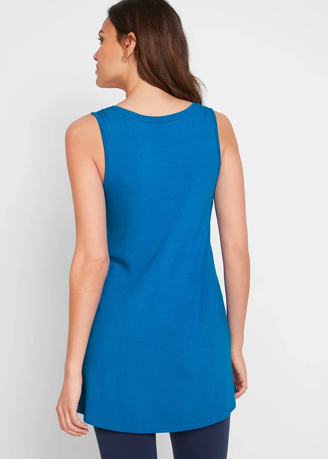 Longtop • azuurblauw-zilver met print • product-page.page-title-suffix