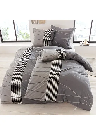 Parure de lit en linon • gris • Boutique bonprix