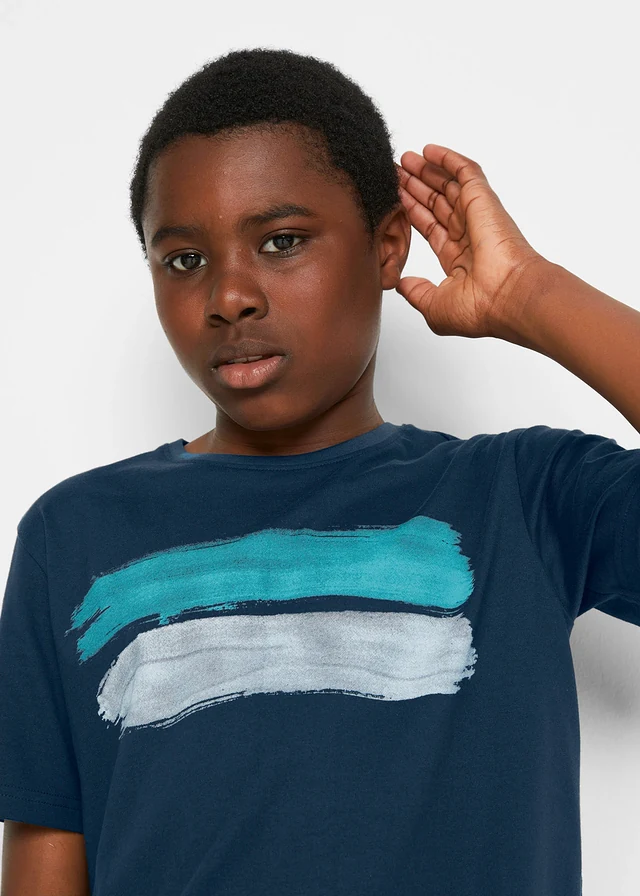 T-shirt dans des coloris mode • bleu foncé imprimé • product-page.page-title-suffix