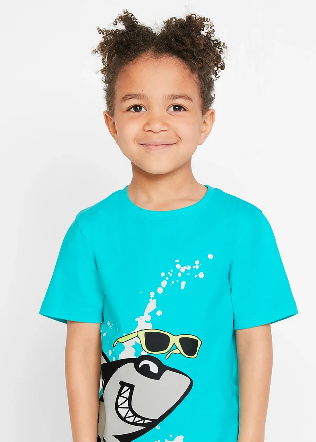 Lot de 2 T-shirts 100% coton • bleu ciel + bleu glacier • product-page.page-title-suffix