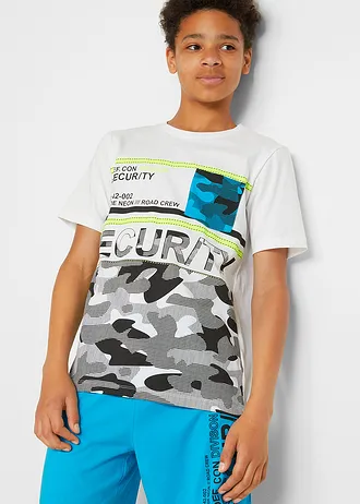 Jongens shirt en korte broek (2-dlg. set) • turkoois-wit met print • bonprix online shop