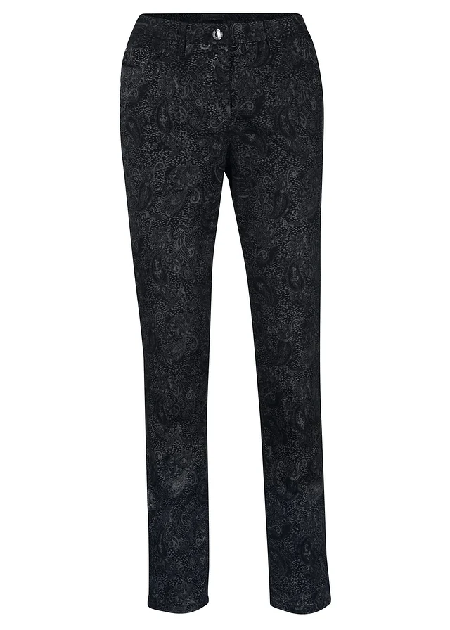 Pantalon en twill à imprimé raffiné