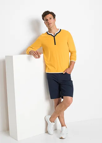 Strečové bermudy Classic Fit, barva: tmavě modrá