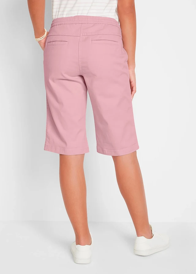 Bermuda avec taille élastiquée, Couleur: rose cendré