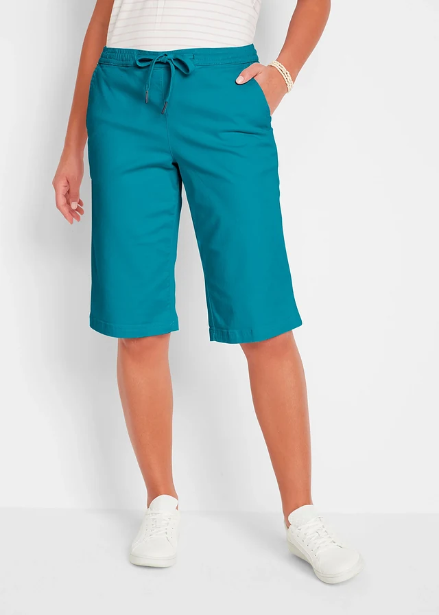Instapbermuda met een comfortabele tailleband