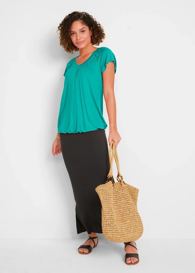 T-shirt en viscose extensible • émeraude • product-page.page-title-suffix