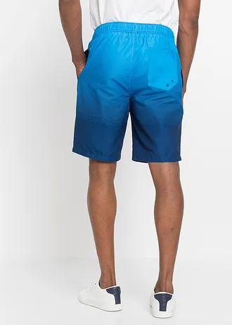 Strandbermuda met kleurverloop, regular fit, Kleur: blauw-donkerblauw