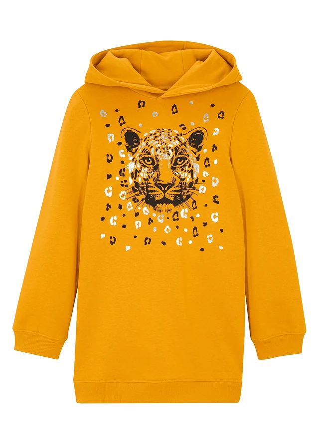 Bluza z kapturem z bawełny organicznej, kolor: miodowy