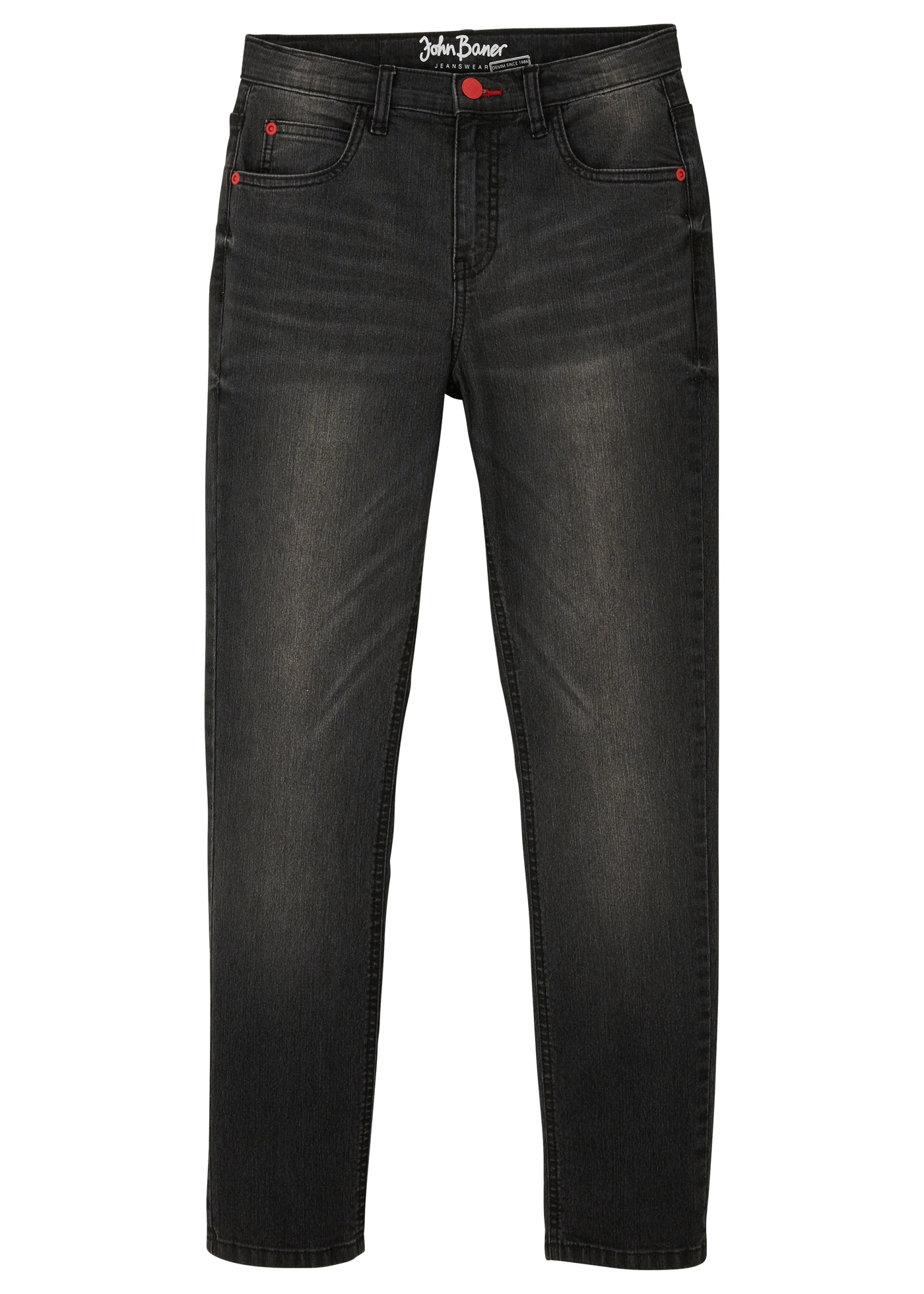 Jeans met coole wassing, slim fit • grey denim • bonprix online shop