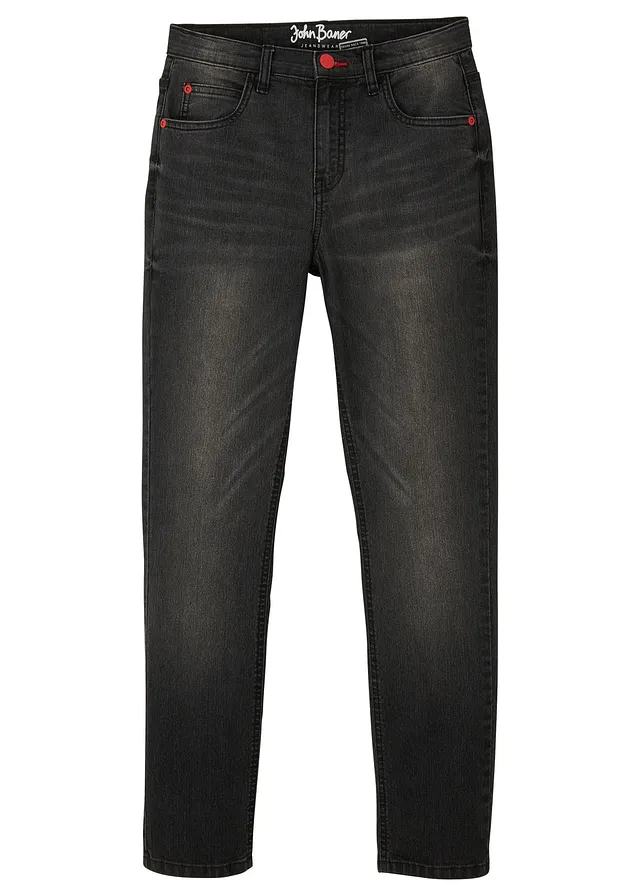 Jeans met coole wassing, slim fit • grey denim • bonprix online shop