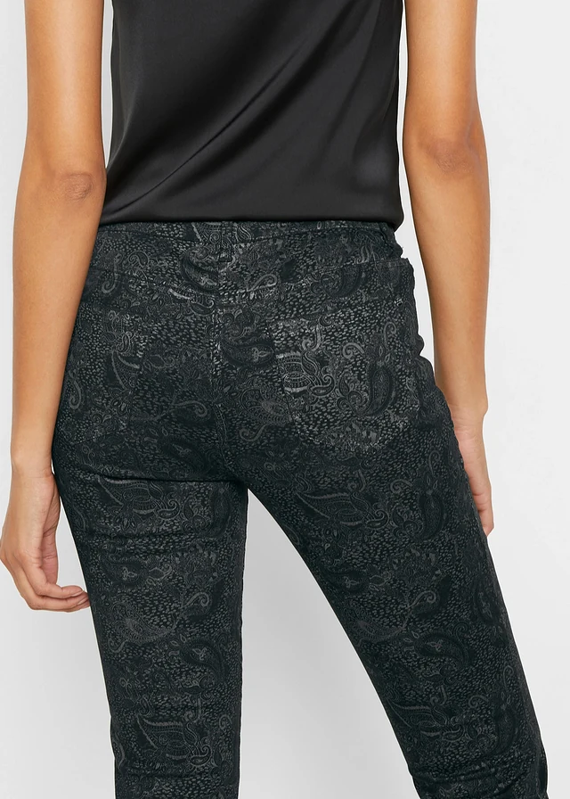 Pantalon en twill à imprimé raffiné • noir-gris fumé paisley • product-page.page-title-suffix