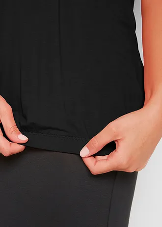 T-shirt en viscose extensible • noir • Boutique bonprix