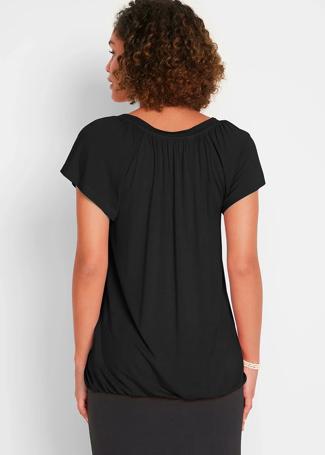 T-shirt en viscose extensible • noir • product-page.page-title-suffix