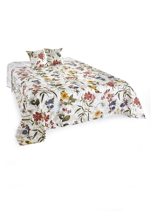Dessus de lit à motif floral • beige • product-page.page-title-suffix
