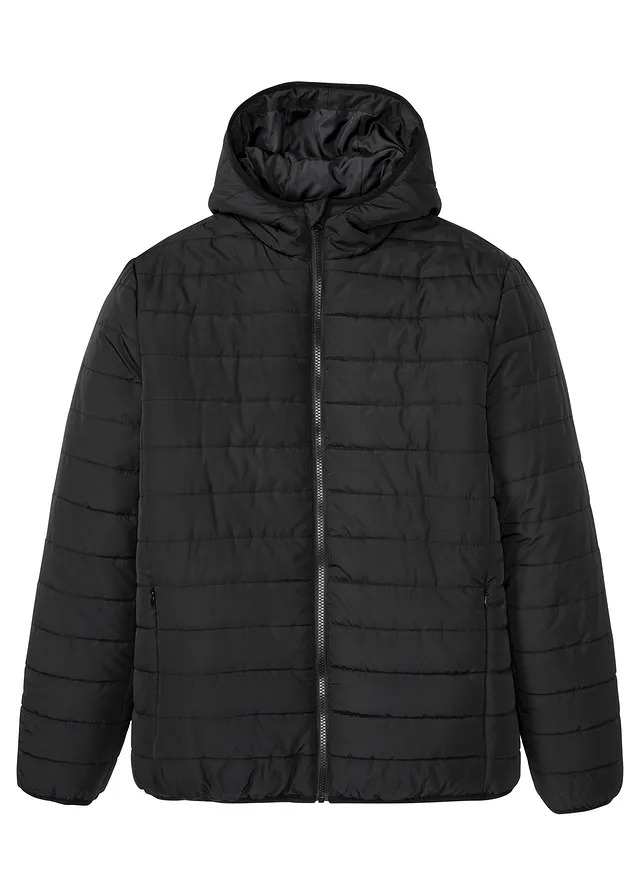 Gewatteerde jas van gerecycled polyester • zwart • bonprix online shop