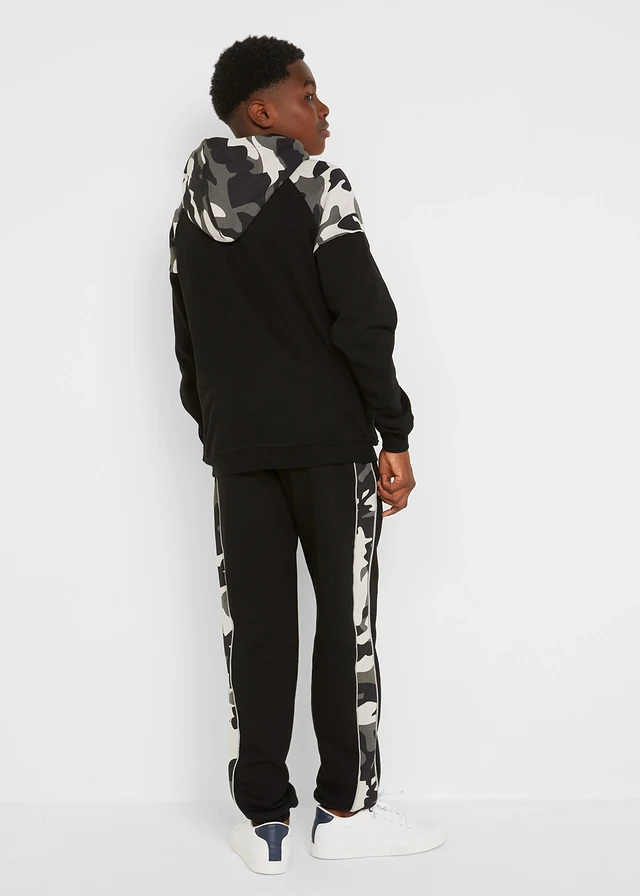 Jongens joggingpak van biologisch katoen (2-dlg. set) • zwart met print • product-page.page-title-suffix