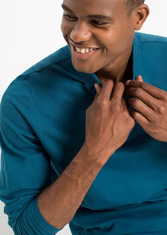 Polo triko s dlouhým rukávem • tmavě modrá • bonprix obchod