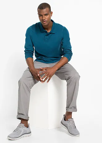 Polo triko s dlouhým rukávem • tmavě modrá • bonprix obchod