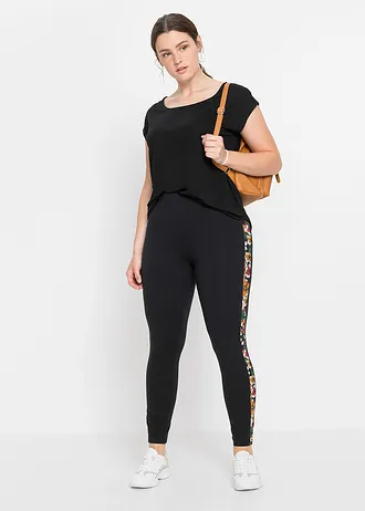 Shirt in een viscosemix, Kleur: zwart