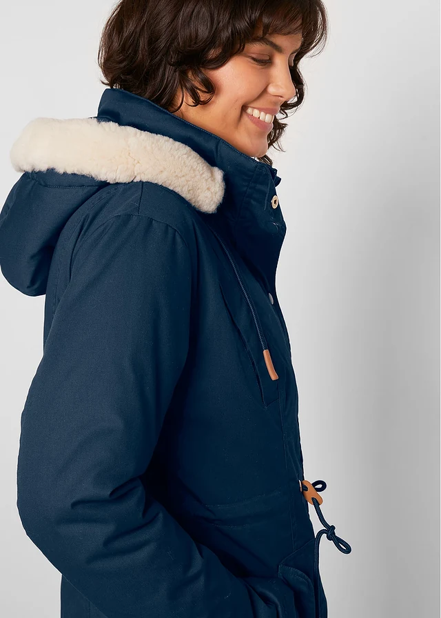 Parka rembourrée avec bordure sherpa • bleu foncé • product-page.page-title-suffix