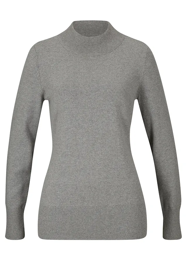 Fijngebreide trui • grijs • bonprix online shop