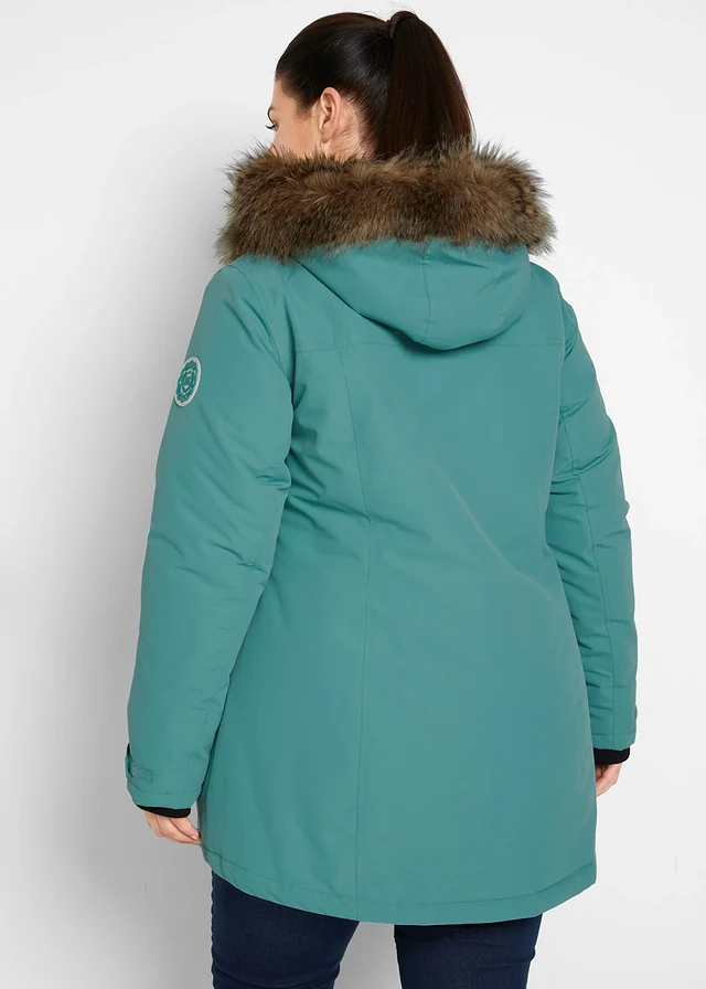 Parka outdoor imperméable avec capuche, Couleur: sauge fumé