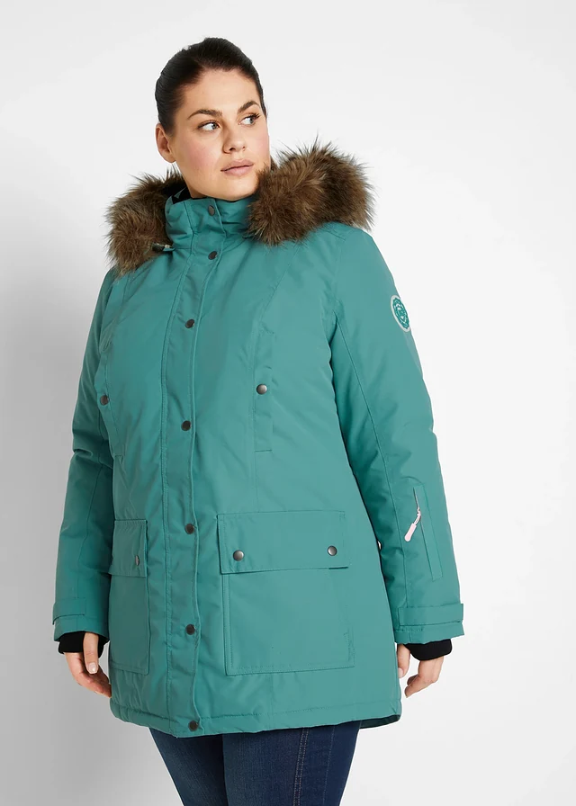 Outdoor jas met capuchon, waterdicht, Kleur: rooksalie