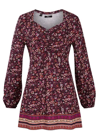 Shirt tuniek met bloemenmotief