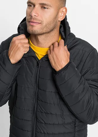 Gewatteerde jas van gerecycled polyester • zwart • bonprix online shop