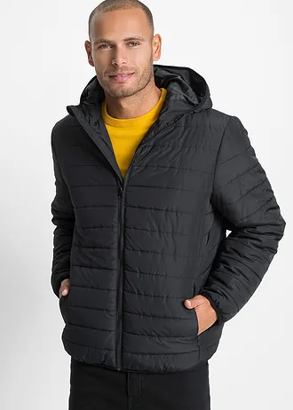 Gewatteerde jas van gerecycled polyester • zwart • bonprix online shop