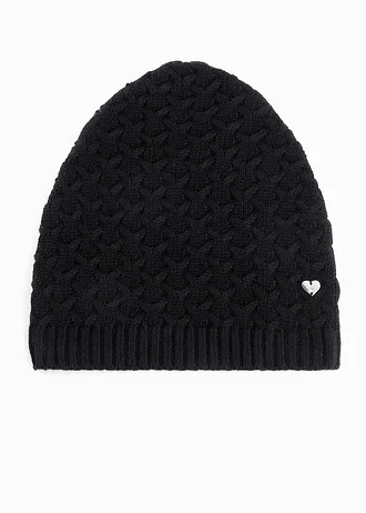 Bonnet avec cachemire, Couleur: noir