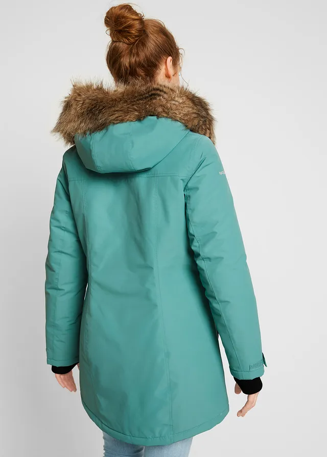 Parka outdoor imperméable avec capuche, Couleur: sauge fumé