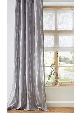 Vouwgordijn in linnenlook • wit • bonprix online shop