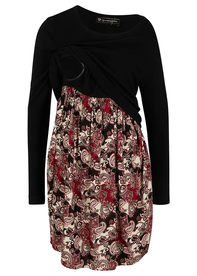 Materské pletené šaty/šaty na dojčenie 2 v 1