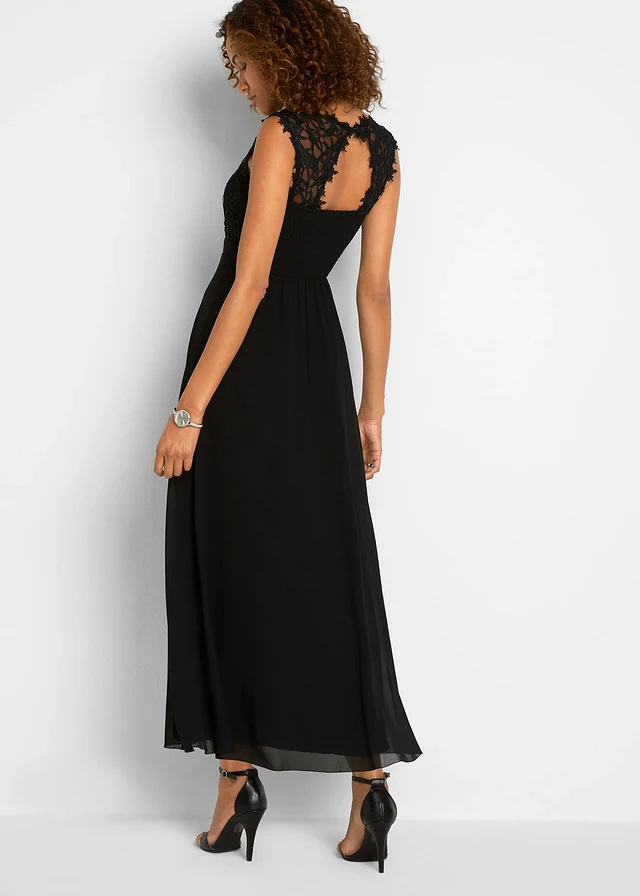 Robe longue avec dentelle • noir • product-page.page-title-suffix