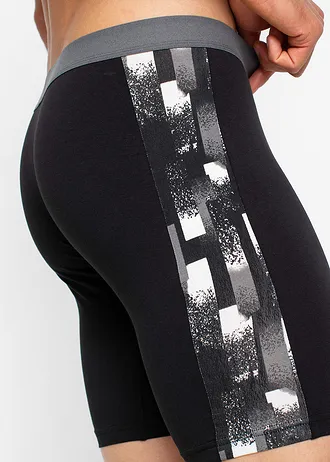 Lange boxershort met katoen (set van 2) • zwart gedessineerd • bonprix online shop